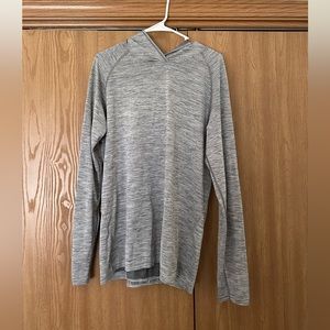 Lululemon gray hooded long sleeve shirt